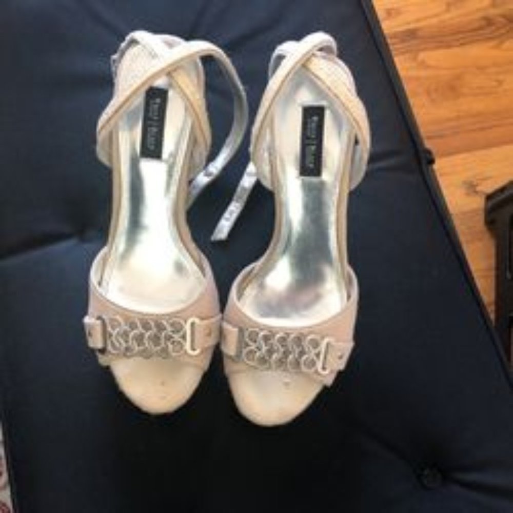 Tan/Cream Wedge Heels, size 8, White House Black Market